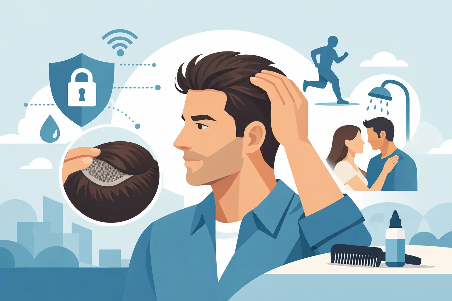 How Secure Is a Men's Hair System for Daily Life?